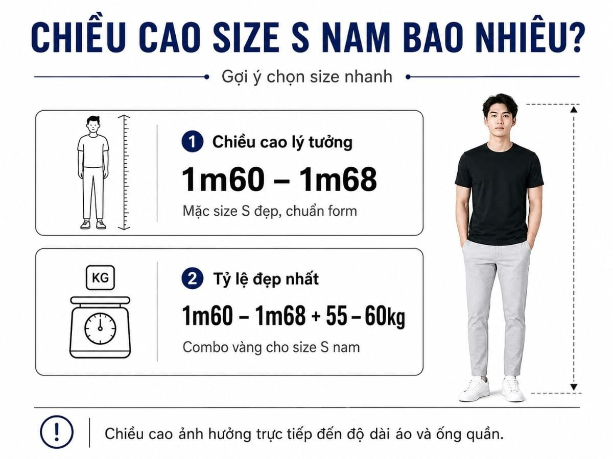Cân nhắc khi từ size S lên size M