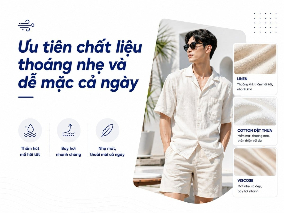 Đồ hè ưu tiên chất liệu thoáng mát