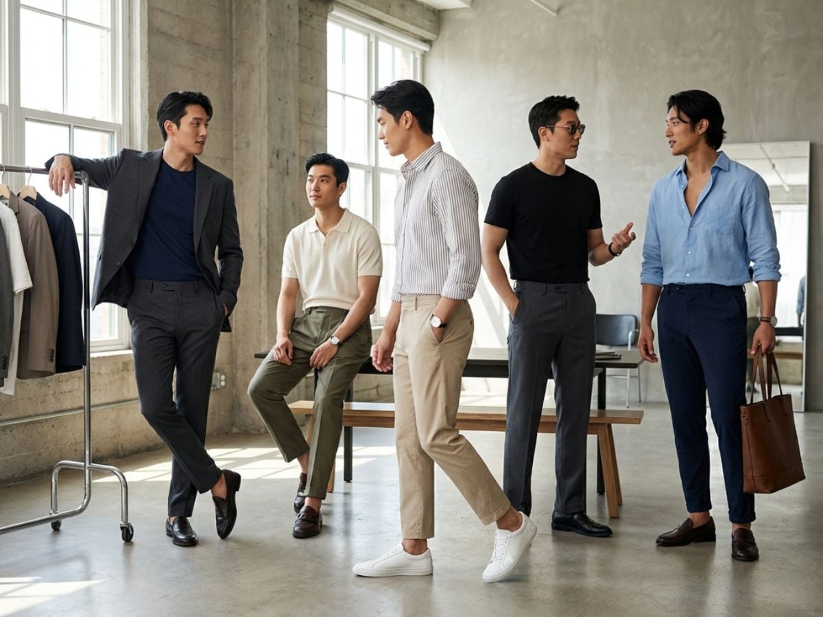 Gợi ý phối đồ với quần tây namM