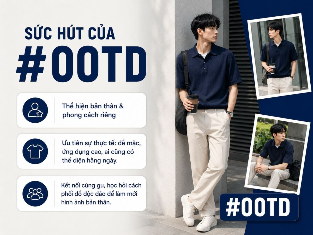 Hashtag OOTD giúp chia sẻ phong cách cá nhân qua trang phục hằng ngày