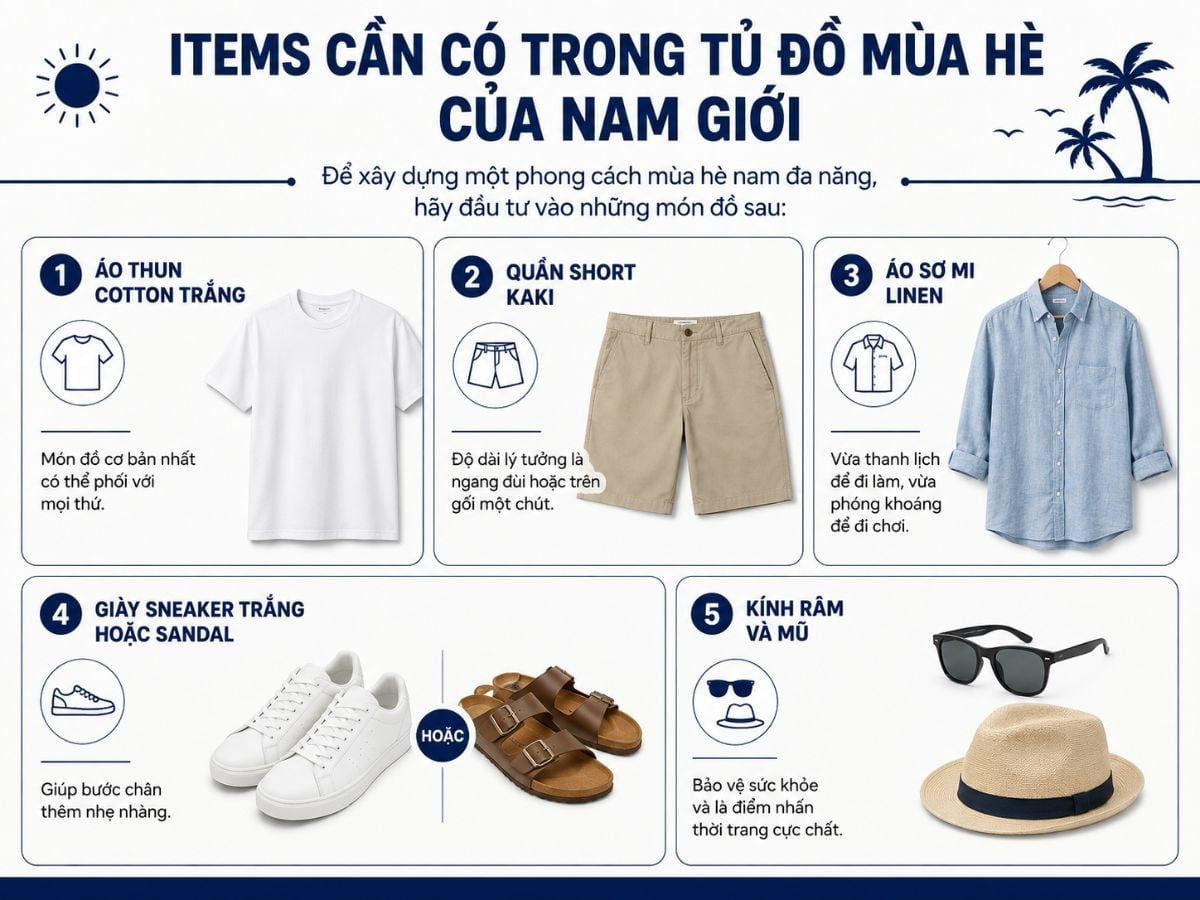 Các items cần có cho mua hè này