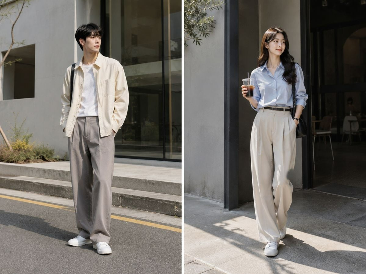 K-style không phải một khuôn mẫu duy nhất mà là cách phối phom, màu và tỷ lệ theo hướng hài hòa.