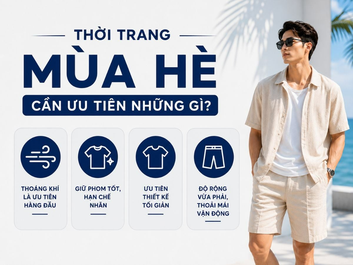 Những ưu tiên khi phối đồ mùa hè nam