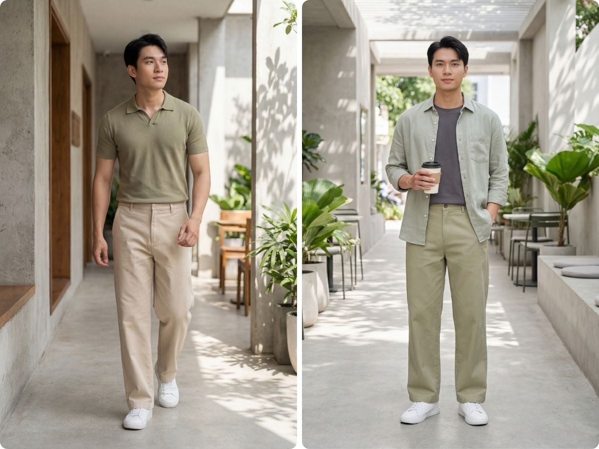 Mix and match với jeans ống rộng