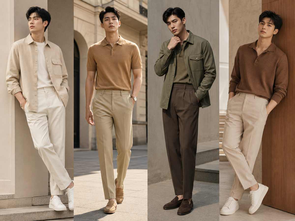 Phối đồ gam màu dất cho nam