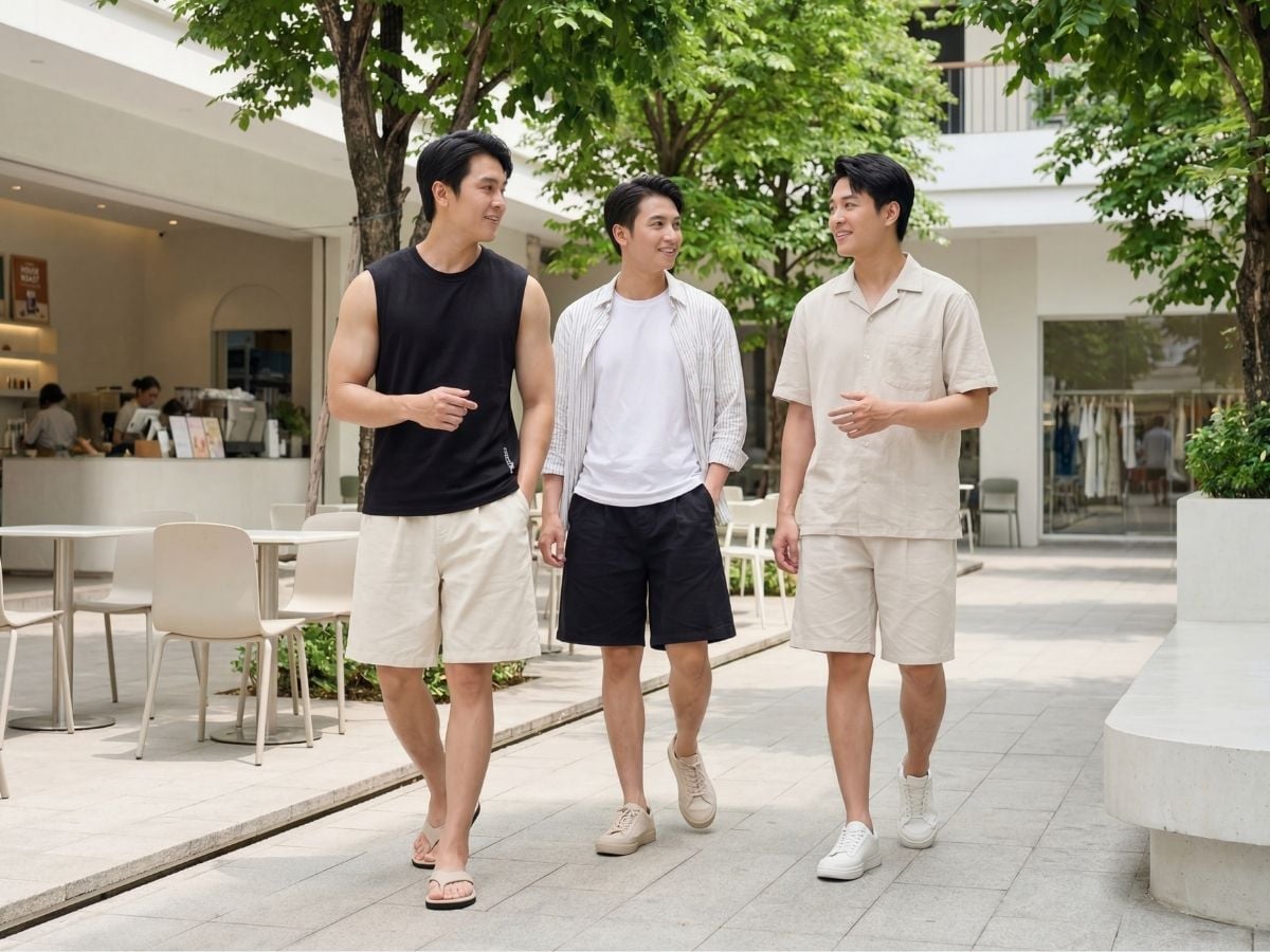 Phối đồ quần short ống rộng