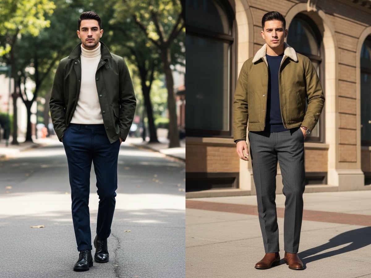 Phối đồ workwear với deck jacket