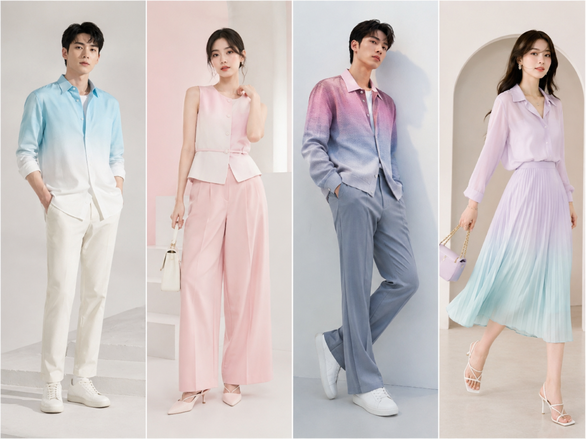 Phối màu Ombre và Pastel xu hướng thời trang mới
