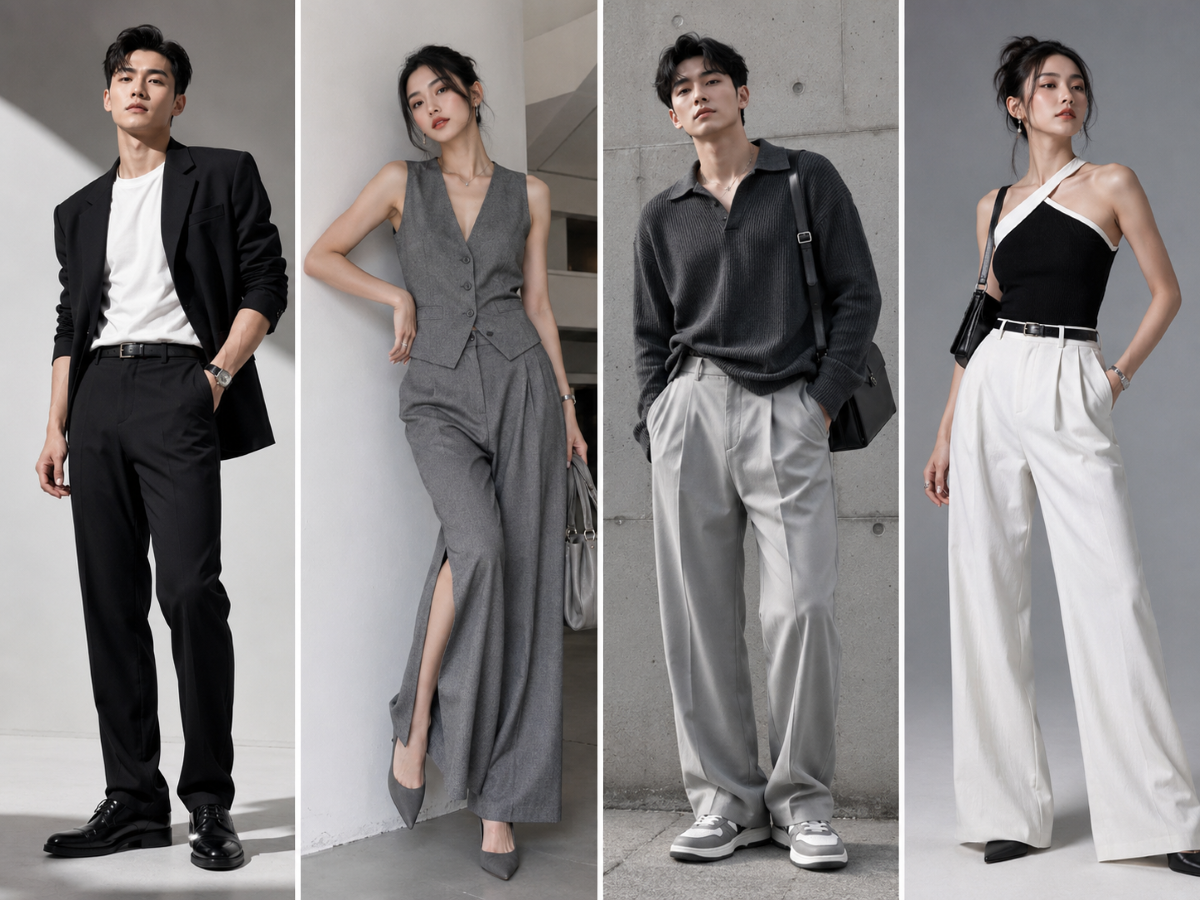 Phối màu vô sắc phong cách lịch lãm