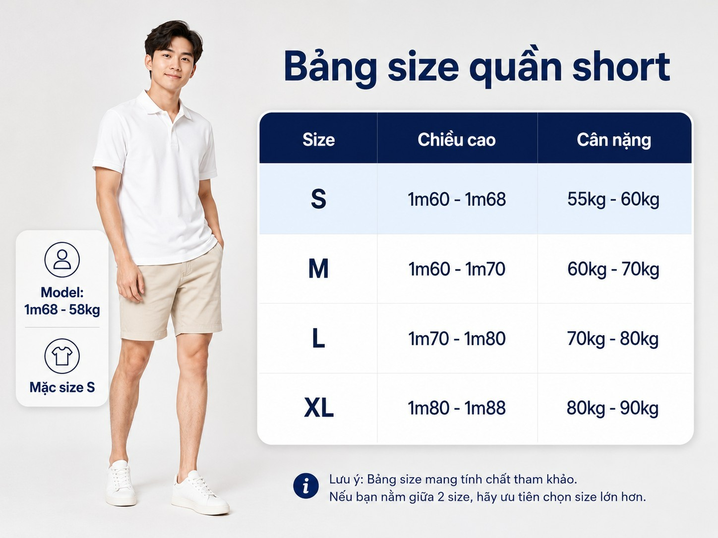 Quần short size S