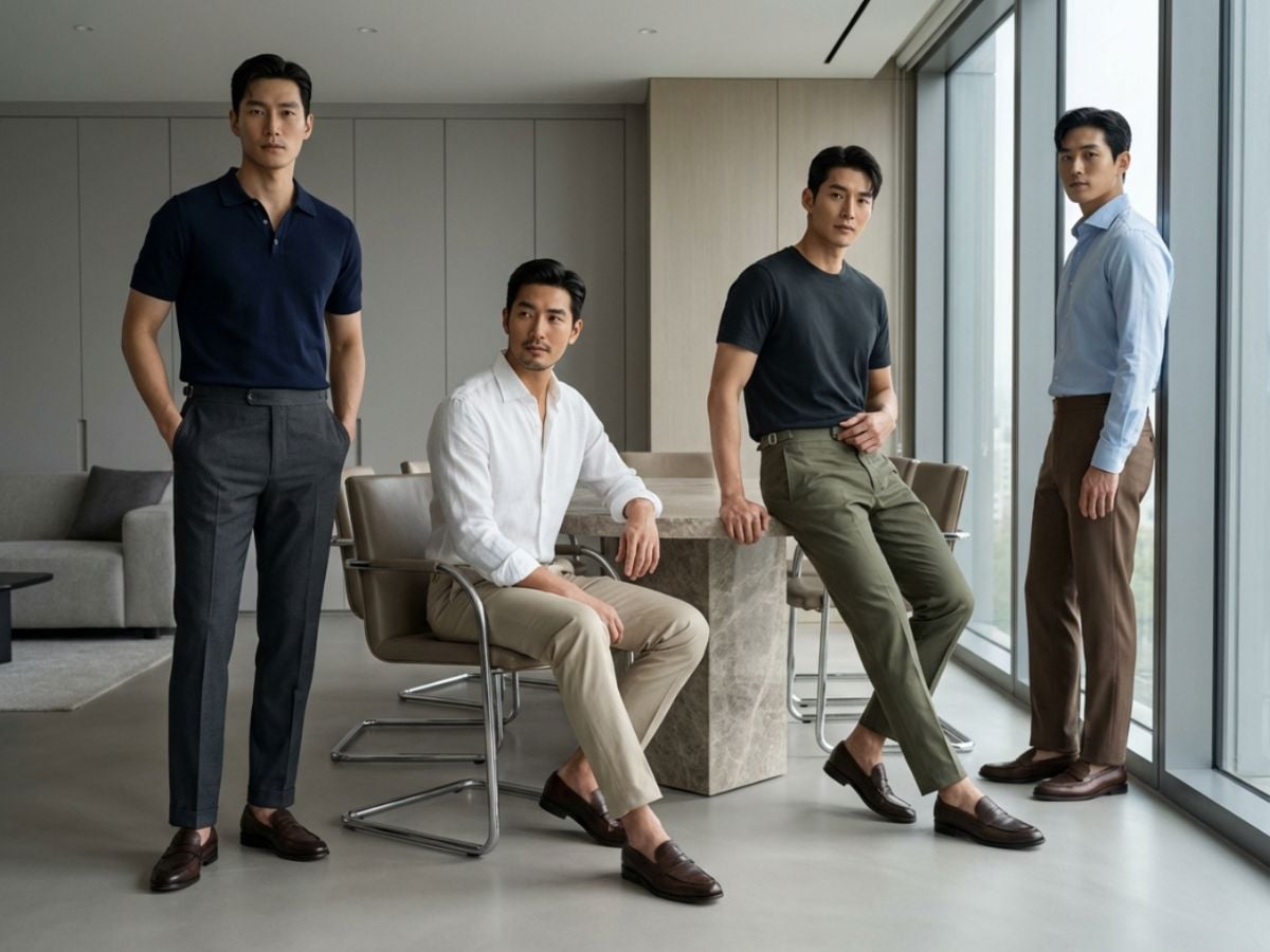 Quần tây nam dáng Sidetab