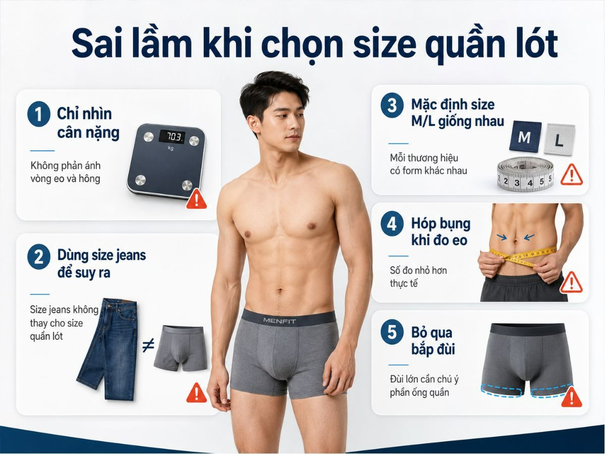 Sai lầm khi chọn size quần lót