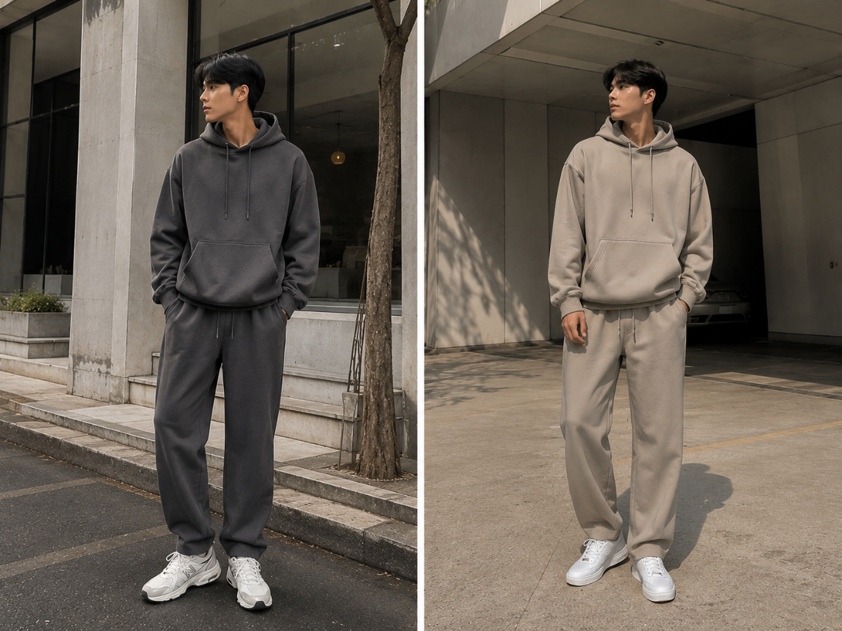 Set đồ oversize đồng màu giúp tổng thể thống nhất và dễ ứng dụng hằng ngày