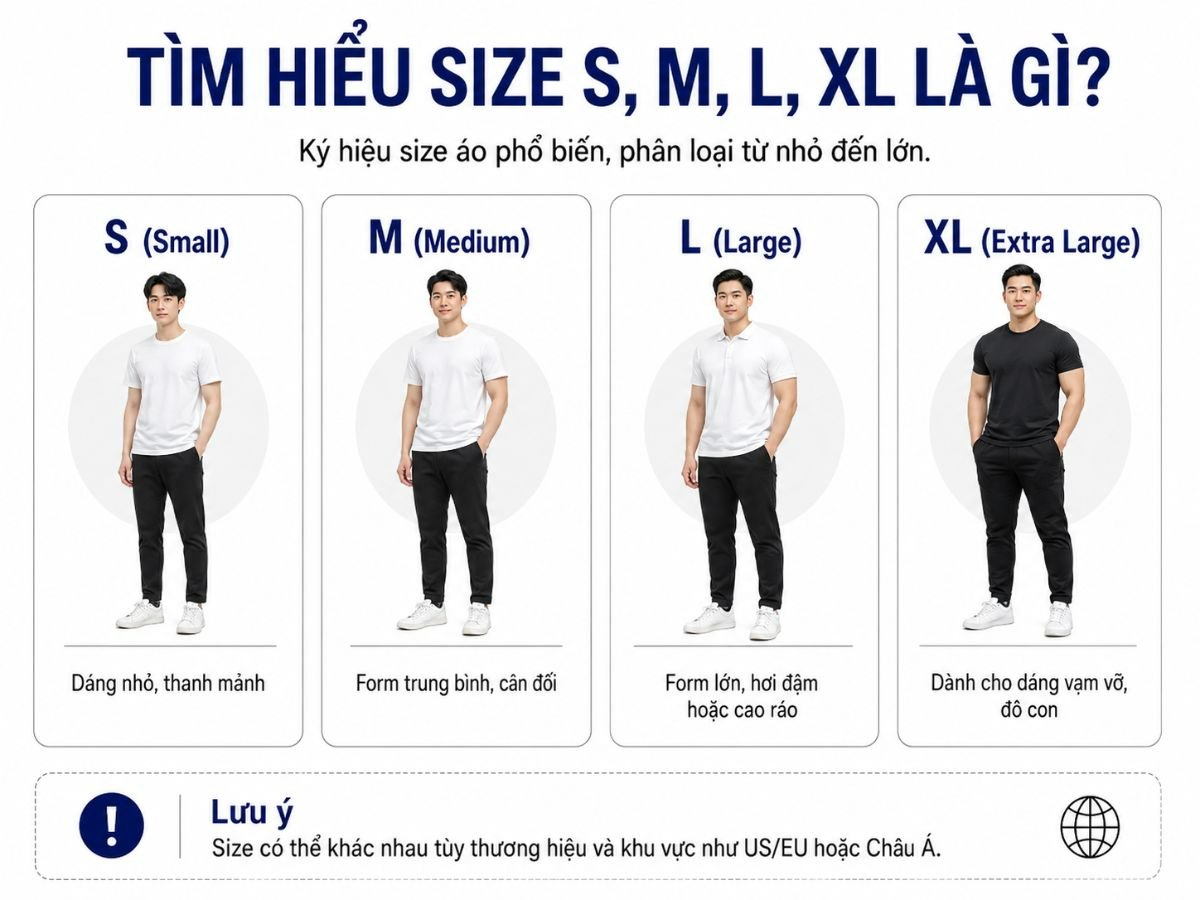 Size S, M, L, XL là gì?