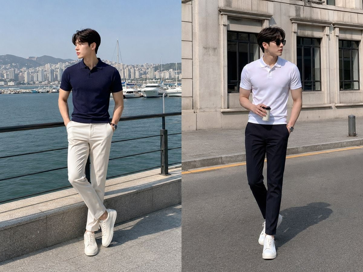 Polo slim fit tạo sự cân bằng giữa lịch sự và thoải mái