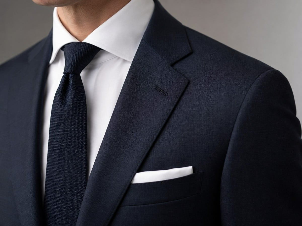 Suit ve thường có một đường khuyết nhỏ giữa cổ và ve áo