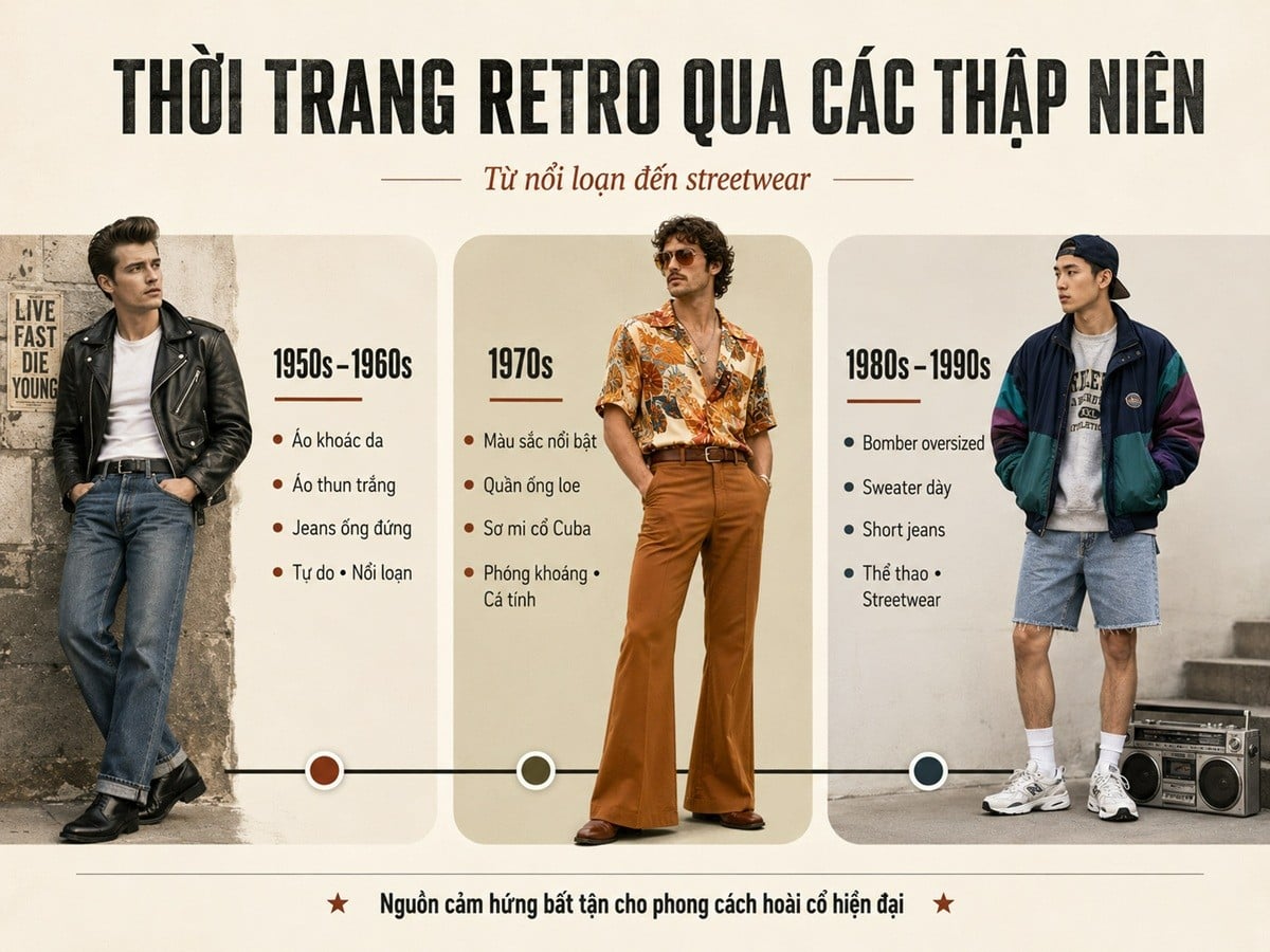 Thời trang Retro qua các thập niên