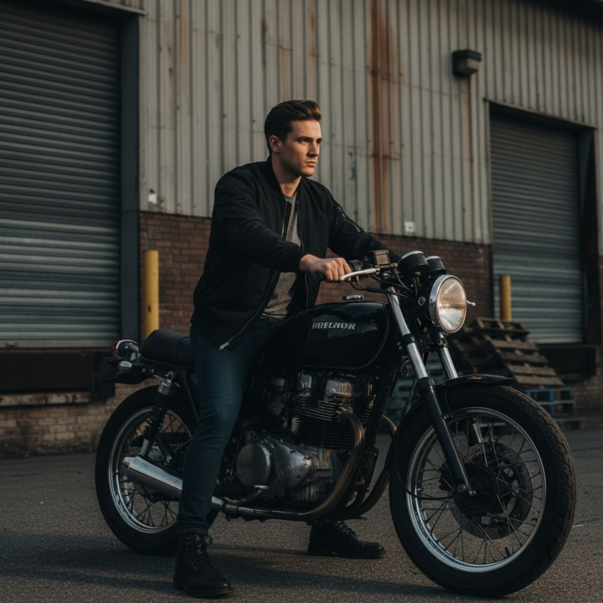 Trang phục mùa thu streetwear năng động với áo da, quần jeans