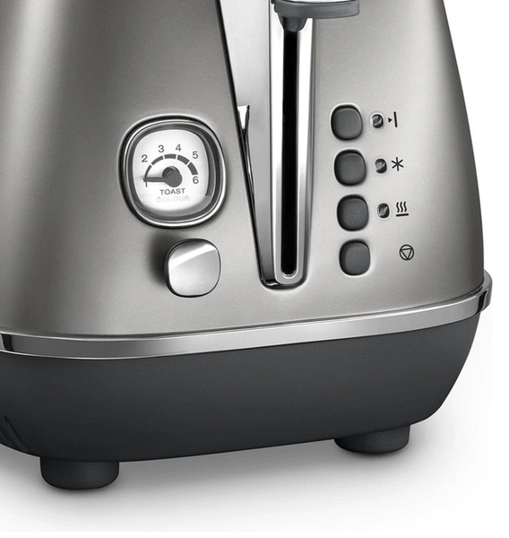 6 mức độ mướng của Máy nướng bánh mì vuông&nbsp;Delonghi Distinta toaster
