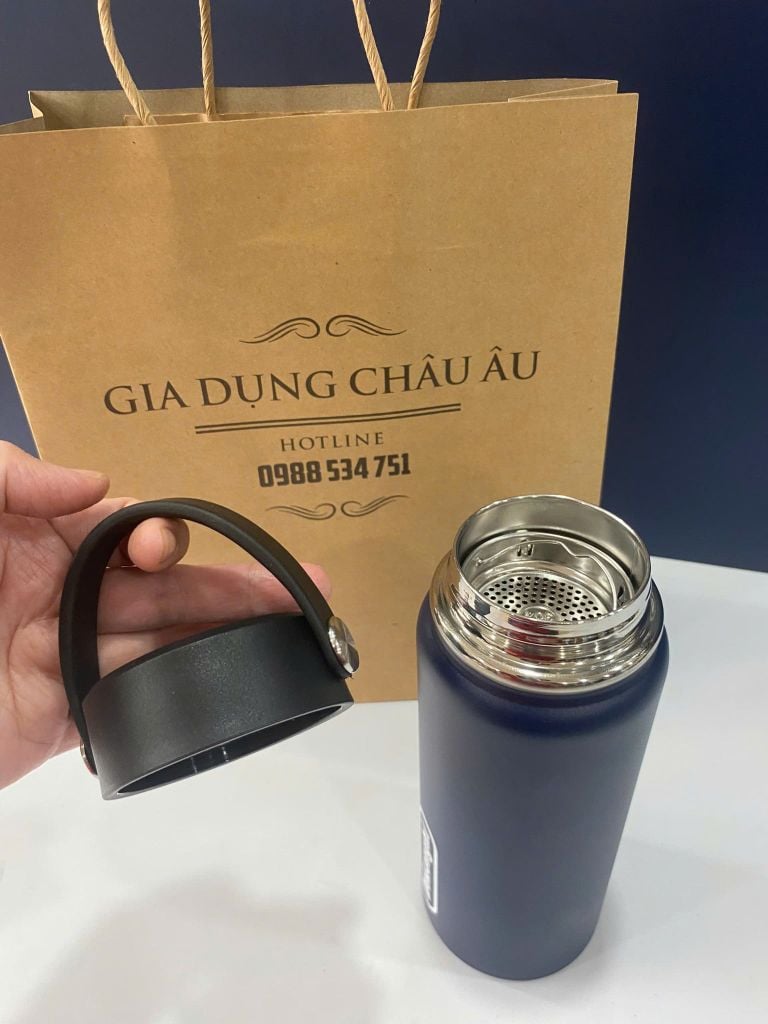 Bình giữ nhiệt xanh dương Delonghi chính hãng