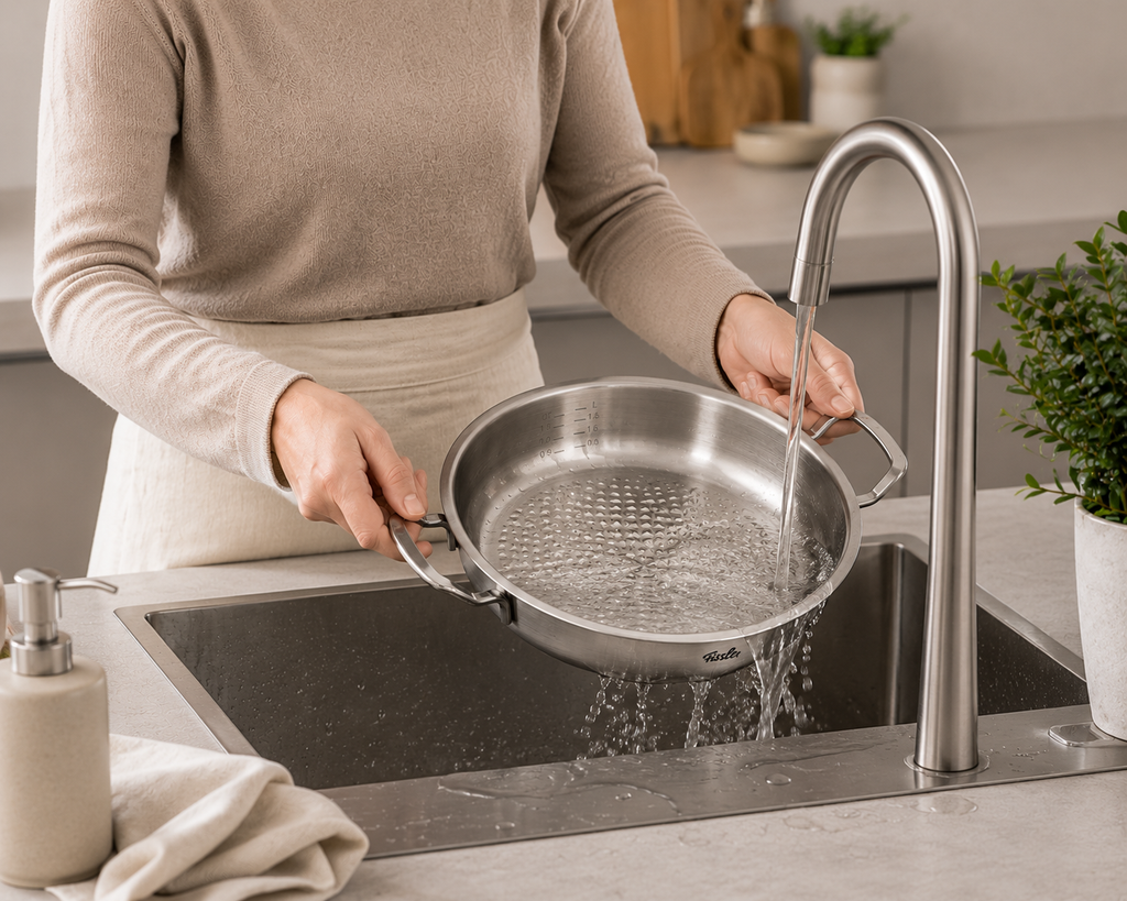Chảo inox đúc nguyên khối Fissler Pro 24 cm
