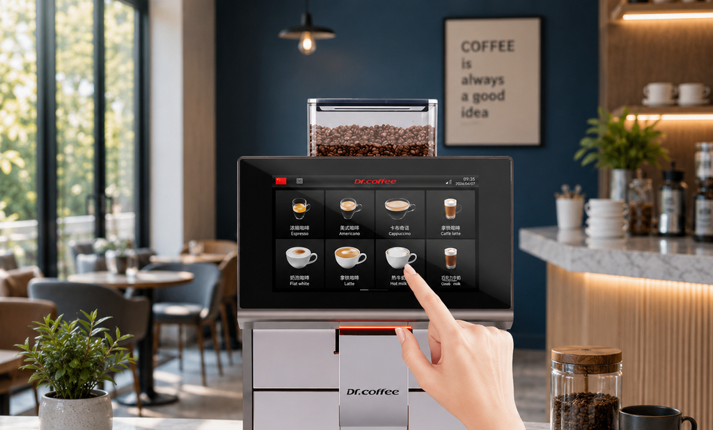 Màn hình cảm ứng máy pha cafe đẹp Dr Coffee M12