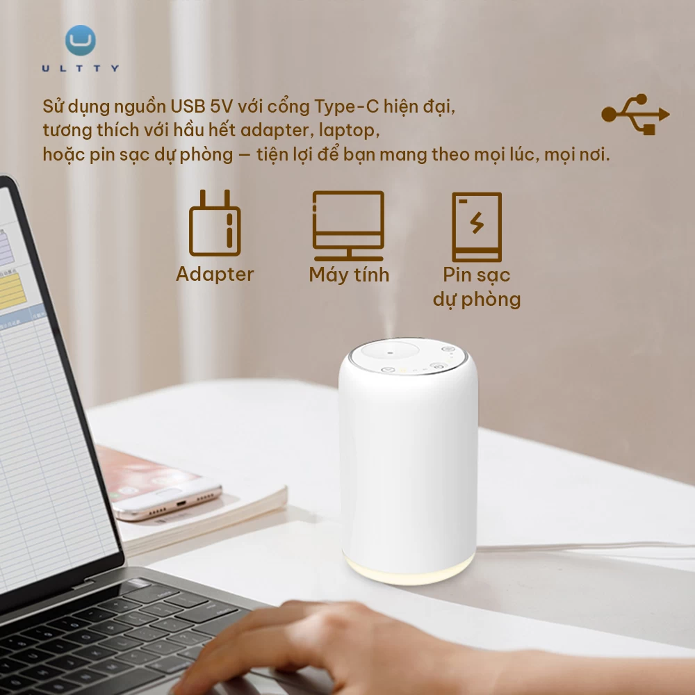 Máy khuếch tán tinh dầu dùng pin Ultty Aroma