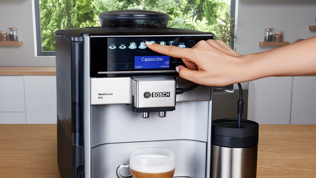 Bảng điều khiển của máy pha cafe tại nhà / văn phòng Bosch TIS 65621