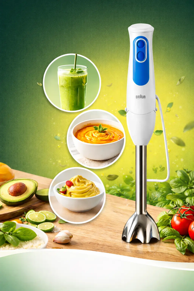 Máy xay cầm tay Braun MQ3000WH Smoothie Plus