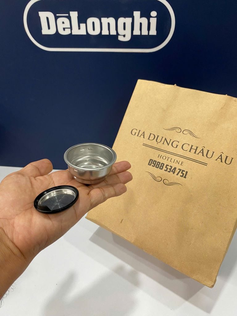 Phin lọc cafe inox - Phin đôi máy pha cà phê Delonghi EC 885 - EC 890 - EC 9335
