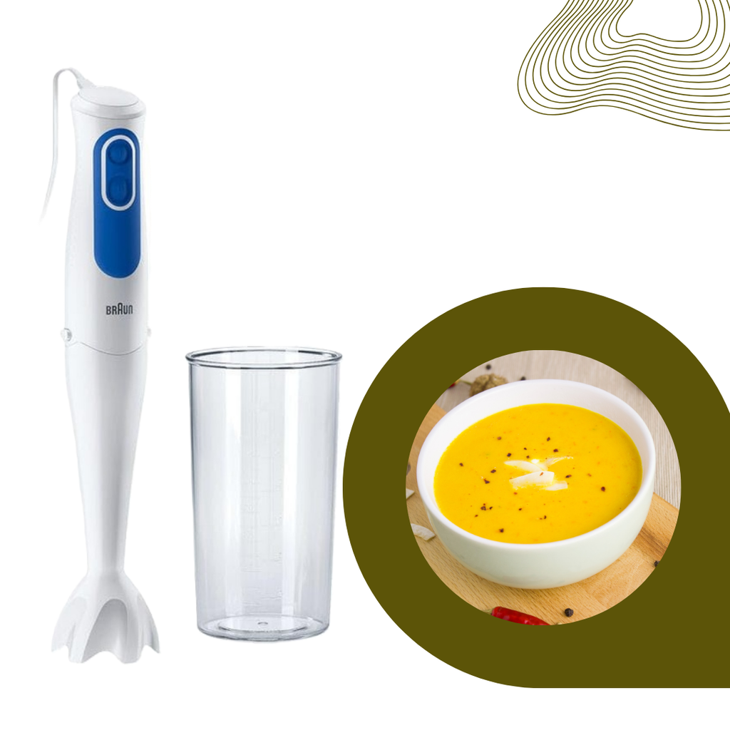 Nấu đồ ăn dặm cho bé với máy xay sinh tố cầm tay Braun Multiquick MQ 3000
