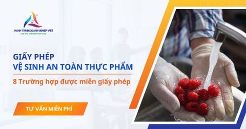 8 Trường hợp được miễn giấy phép vệ sinh an toàn thực phẩm