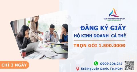 Dịch vụ đăng ký giấy phép thành lập hộ kinh doanh cá thể - 1.500.000đ