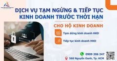 Dịch vụ tạm ngừng/tiếp tục kinh doanh trước thời hạn cho HKD
