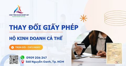 Dịch vụ thay đổi giấy phép Hộ kinh doanh cá thể