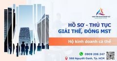 Hồ sơ, trình tự thủ tục đóng mã số thuế, giải thể hộ kinh doanh cá thể mới nhất