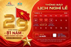 THÔNG BÁO NGHỈ LỄ QUỐC KHÁNH 2/9/2026