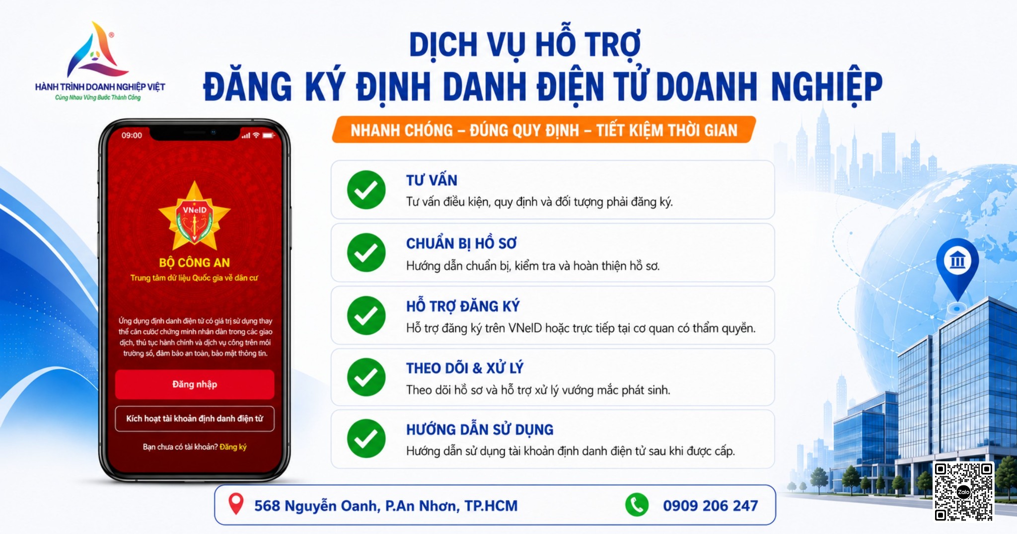 Dịch vụ hỗ trợ đăng ký định danh điện tử doanh nghiệp tại HTDNV Group