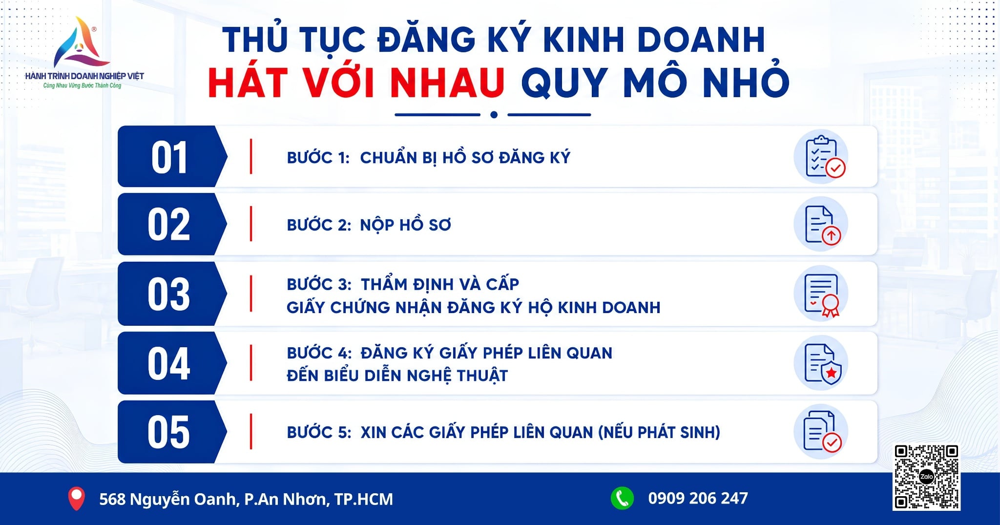 Thủ tục đăng ký kinh doanh hát với nhau quy mô nhỏ trọn gói, giá rẻ uy tín tại TP HCM và cả nước