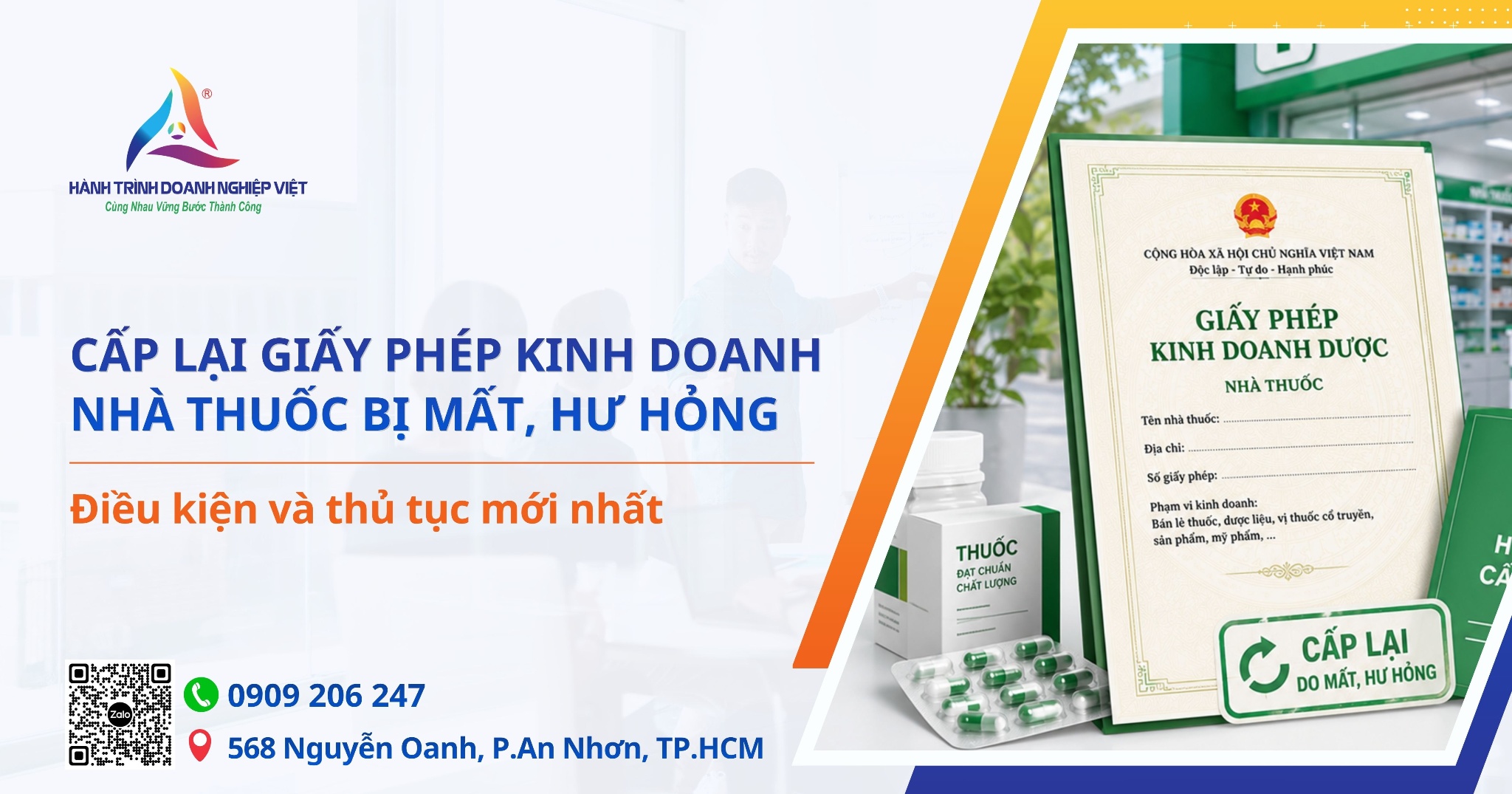 Cấp lại giấy phép kinh doanh nhà thuốc bị mất, hư hỏng
