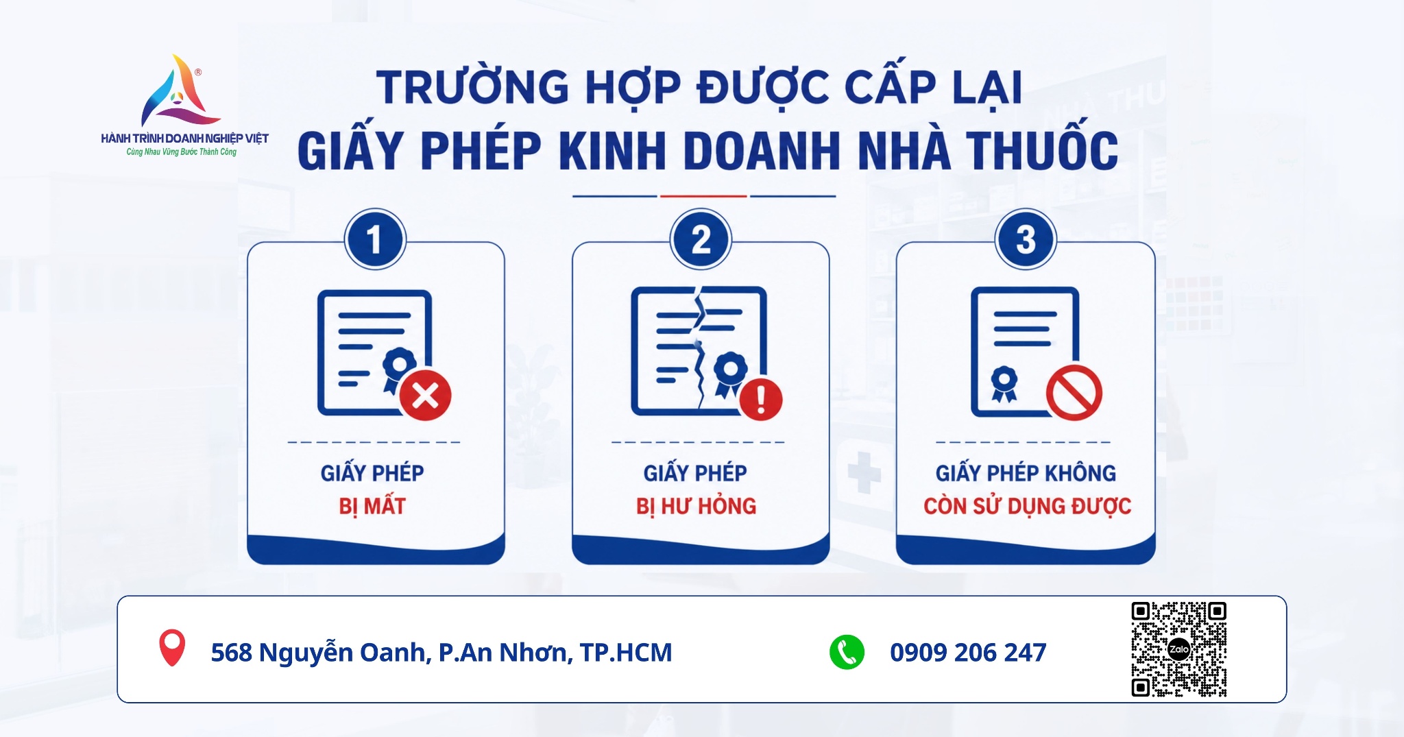 Cấp lại giấy phép kinh doanh nhà thuốc bị mất, hư hỏng
