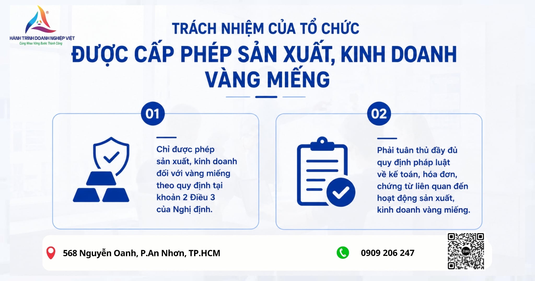 Điều kiện và trách nhiệm khi xin Giấy phép sản xuất, kinh doanh vàng miếng