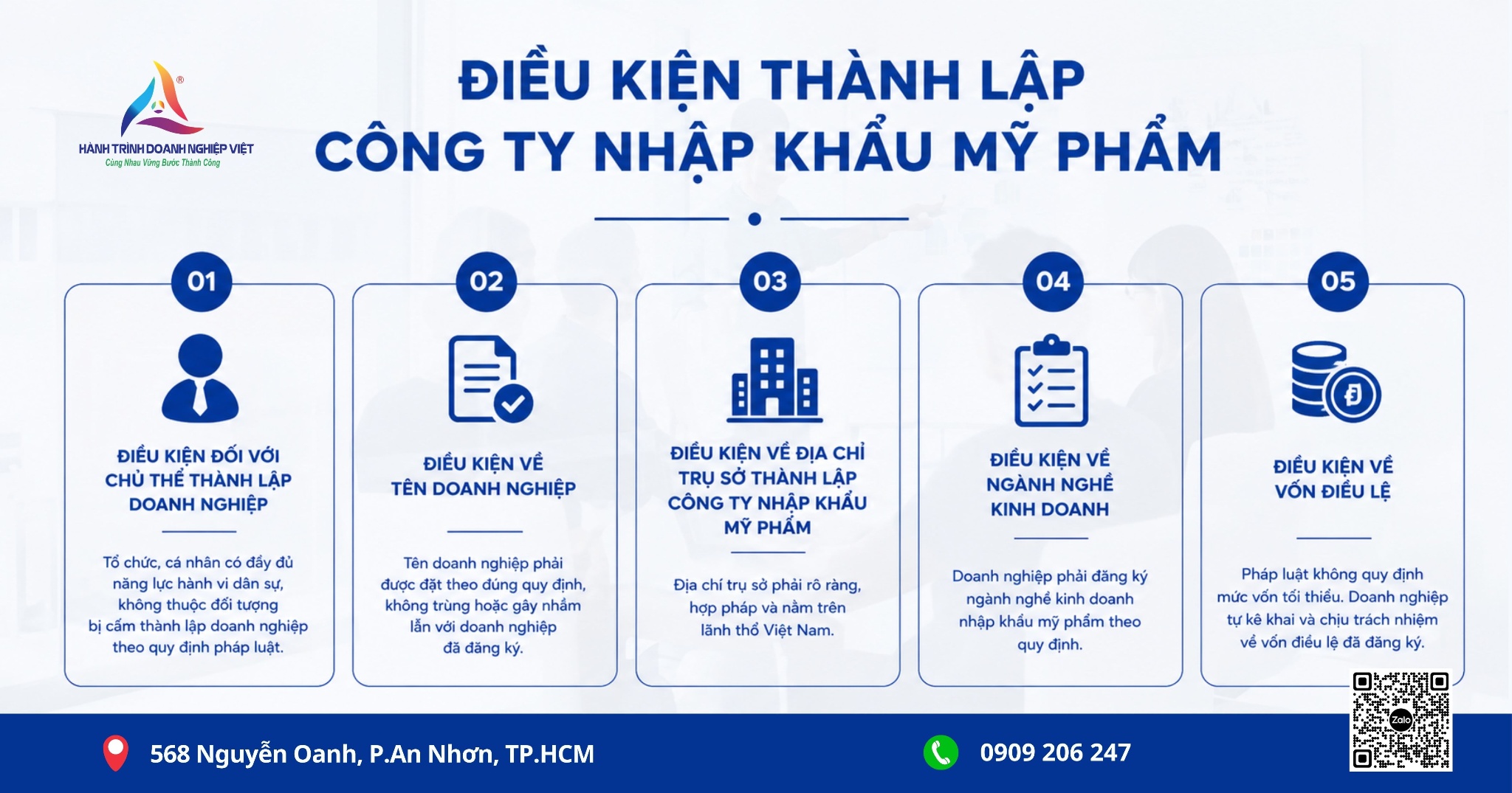 Điều kiện thủ tục thành lập công ty nhập khẩu mỹ phẩm
