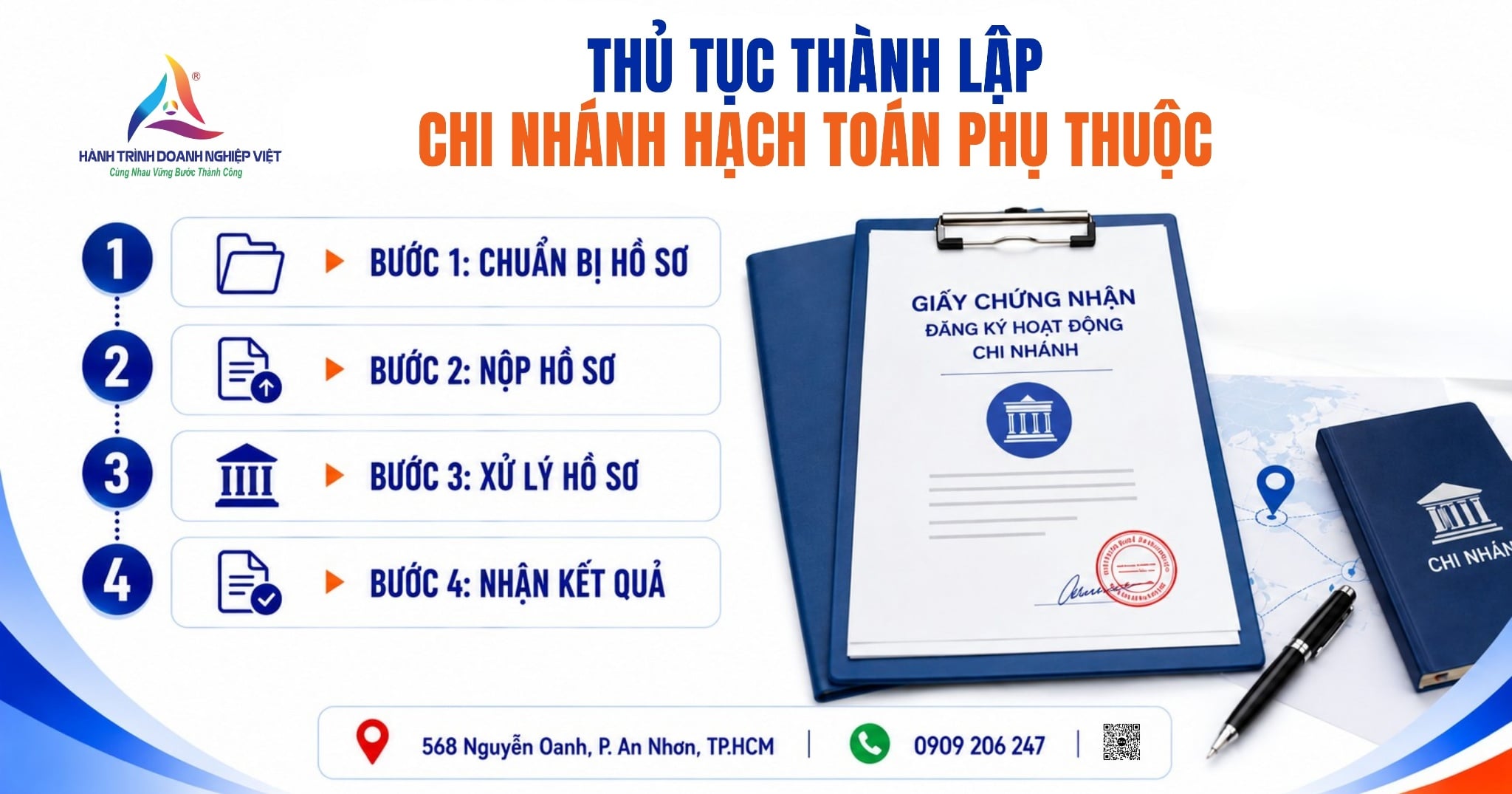 Thủ tục thành lập chi nhánh hạch toán phụ thuộc