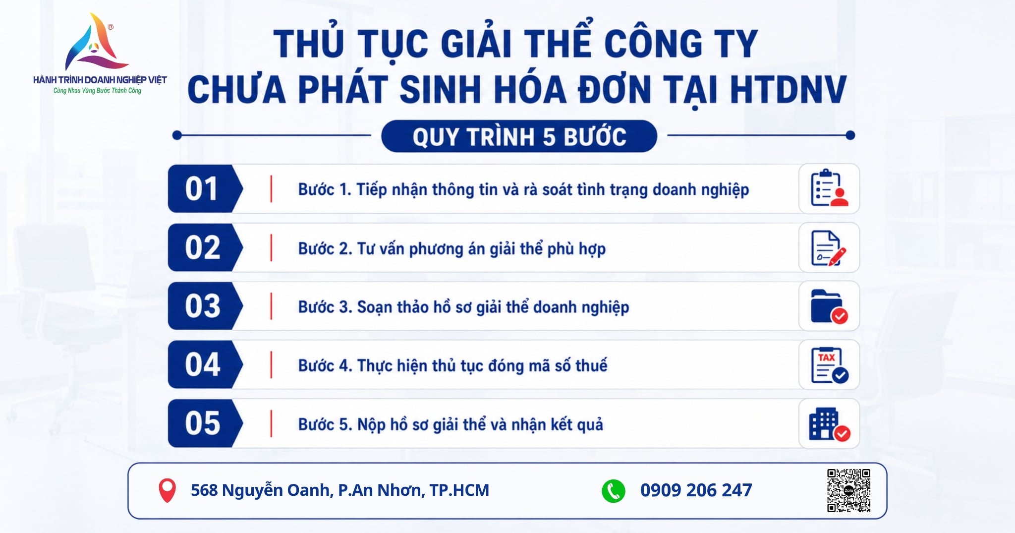 Hồ sơ, thủ tục giải thể công ty chưa phát sinh hóa đơn mới nhất 2026