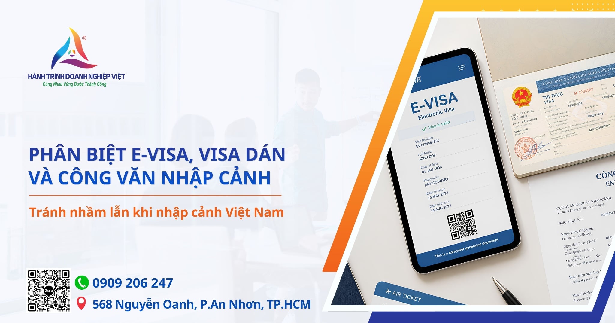 Phân biệt E-visa, visa dán và công văn nhập cảnh