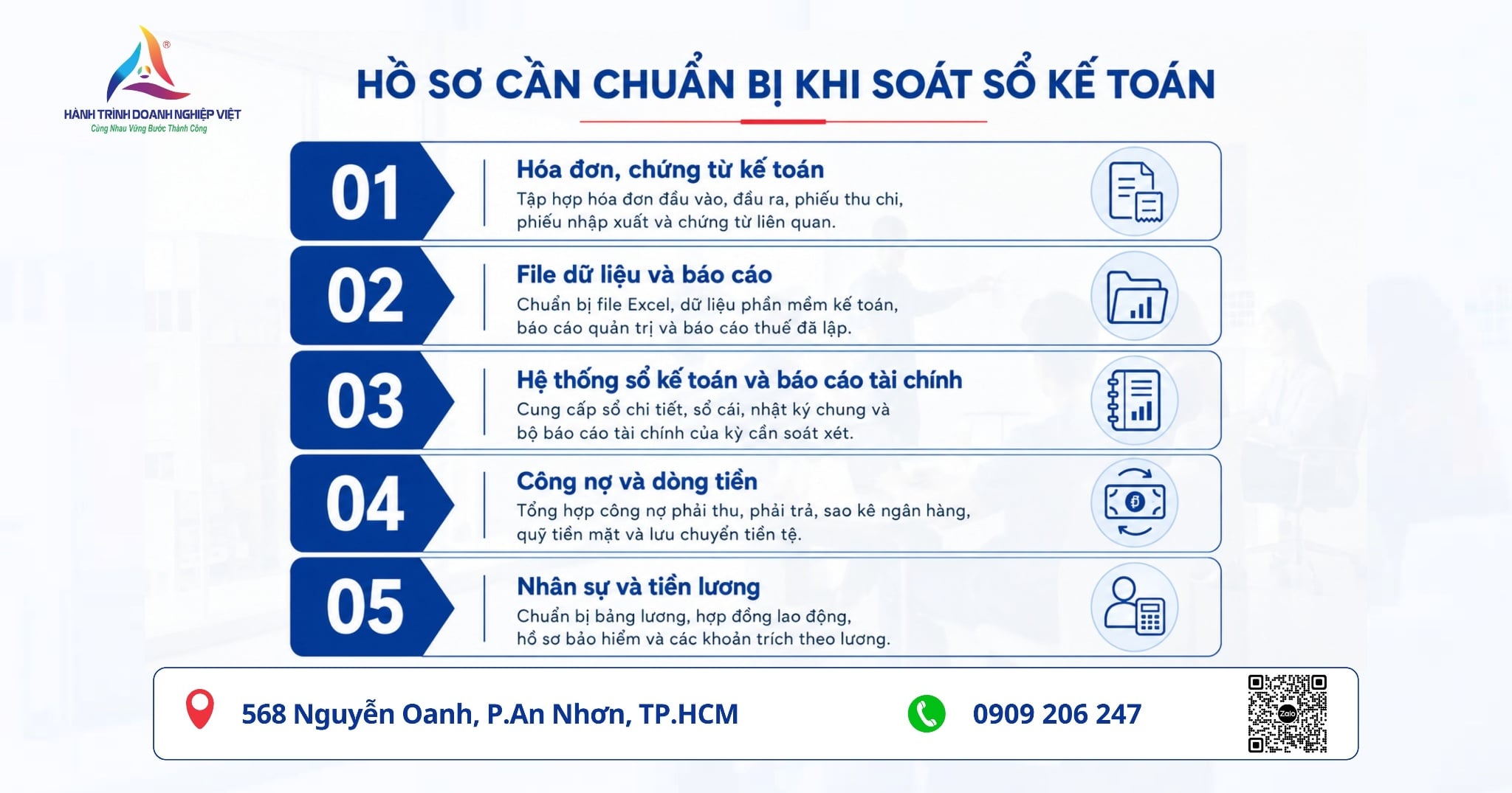 Dịch vụ ghi chép sổ sách kế toán nội bộ trọn gói