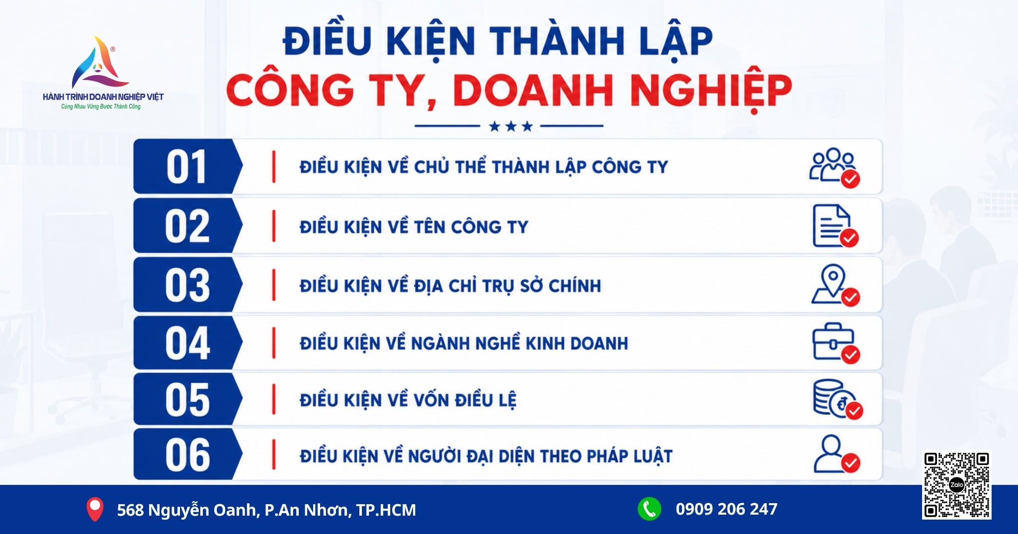 Quy trình, thủ tục thành lập Công ty, Doanh nghiệp năm 2026