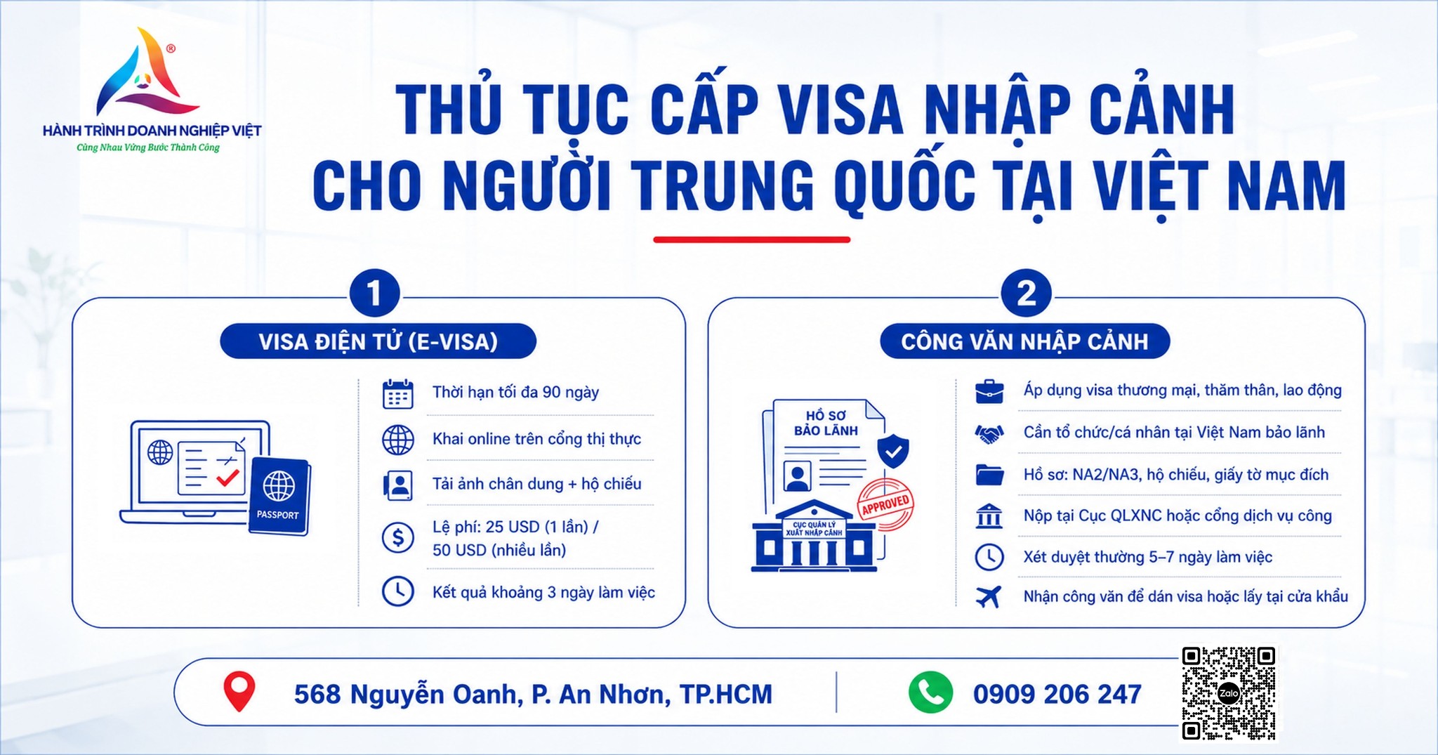 Thủ tục cấp visa nhập cảnh cho người Trung Quốc tại Việt Nam mới nhất