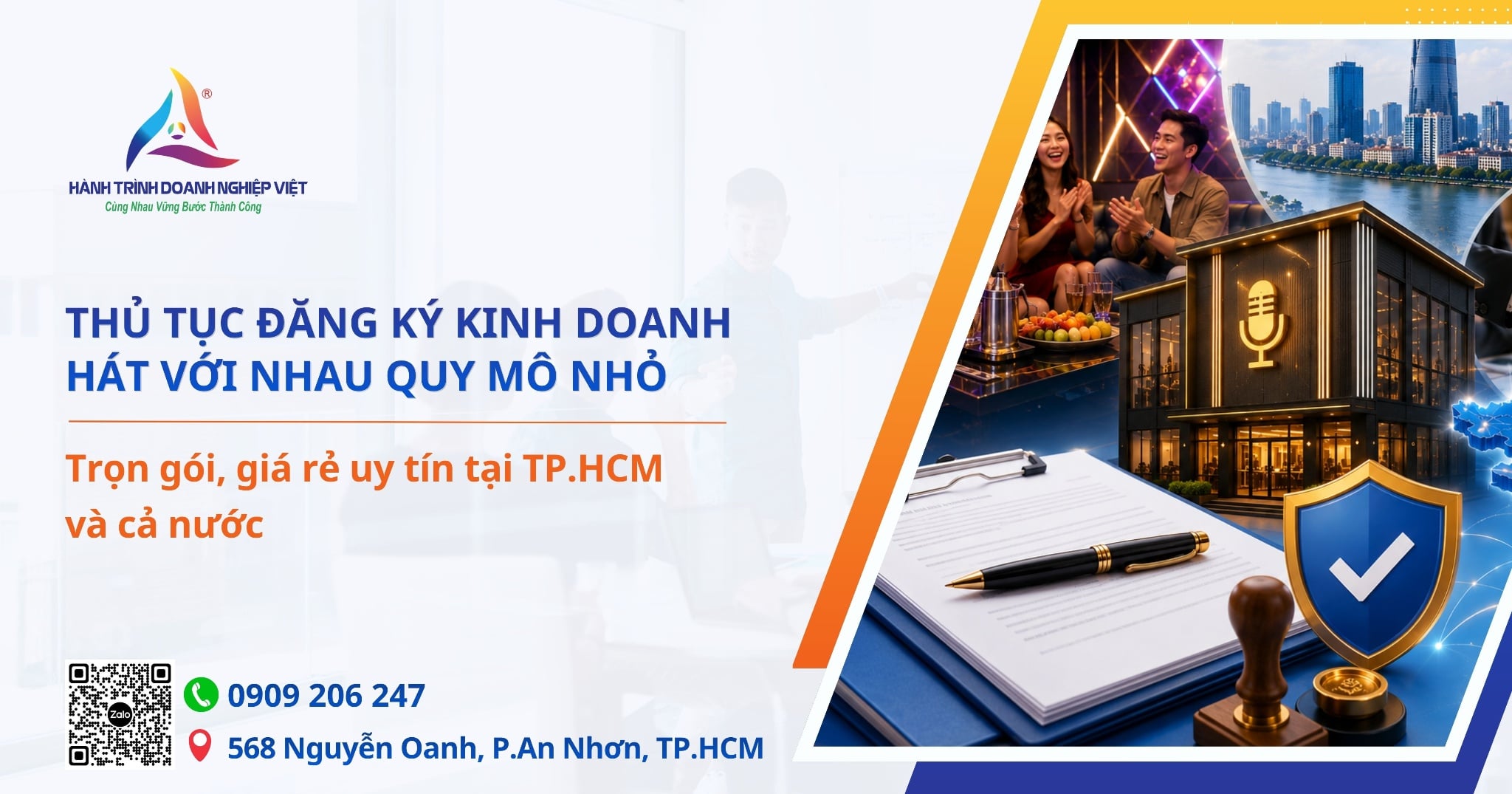 Thủ tục đăng ký kinh doanh hát với nhau quy mô nhỏ trọn gói, giá rẻ uy tín tại TP.HCM và cả nước